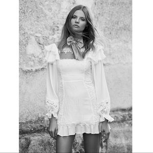 For Love and Lemons Crema Silk dress